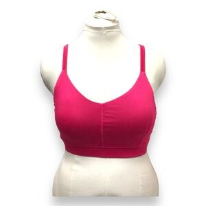 Athletic Works Women's Core Active Lattice Back Cami Sports Bra, Fuchsia Burst